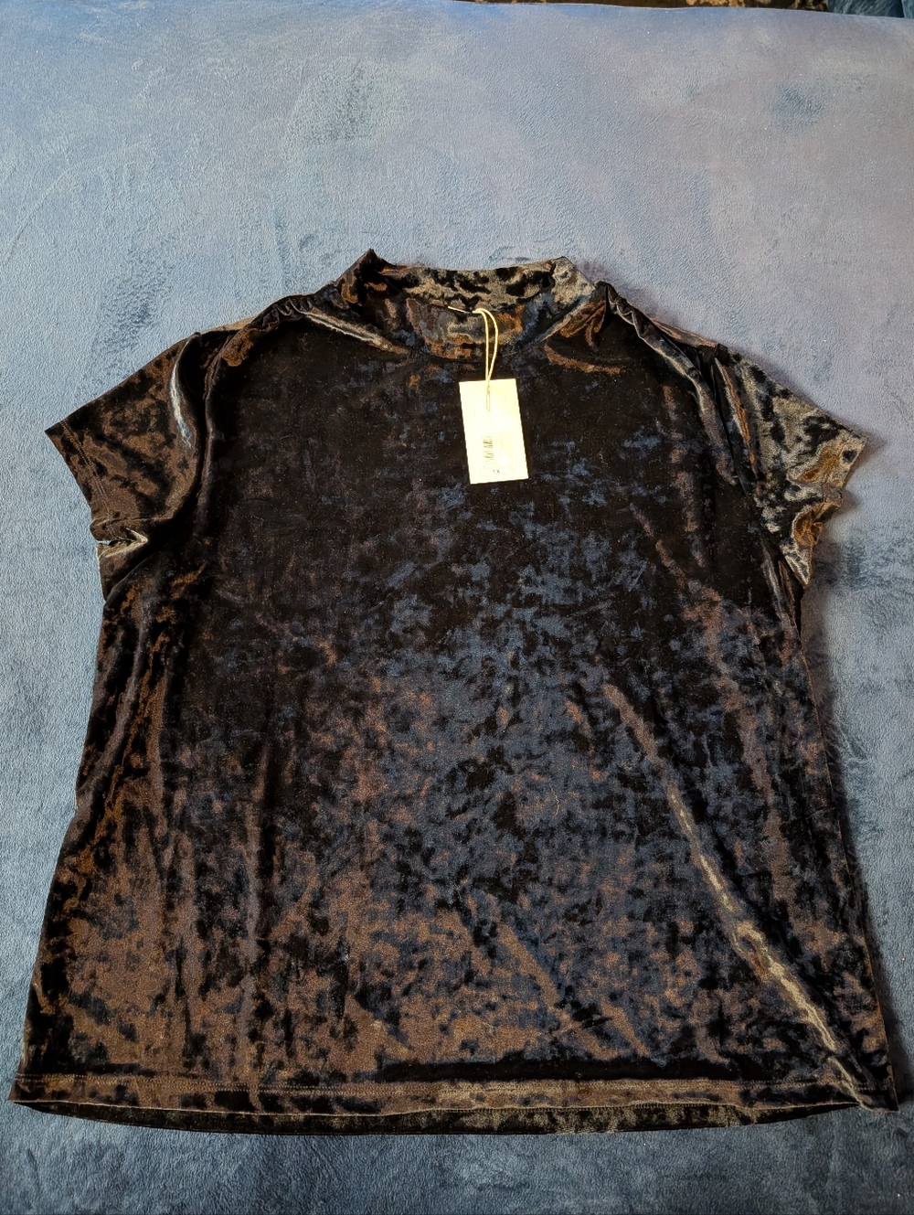 NWT A New Day Crushed Velvet Mock Neck Tol